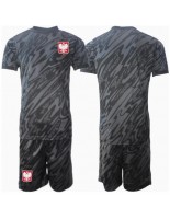 Polsko Brankářské Venkovní dres pro děti ME 2024 Krátký Rukáv (+ trenýrky)